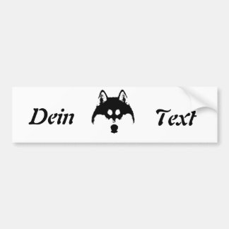 Wolf dog Husky Bumper Sticker