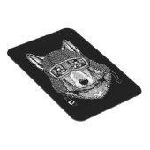 Wolf Dog Motorcycle Rider Magnet (Right Side)
