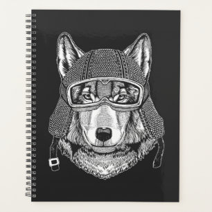 Wolf Dog Motorcycle Rider Planner