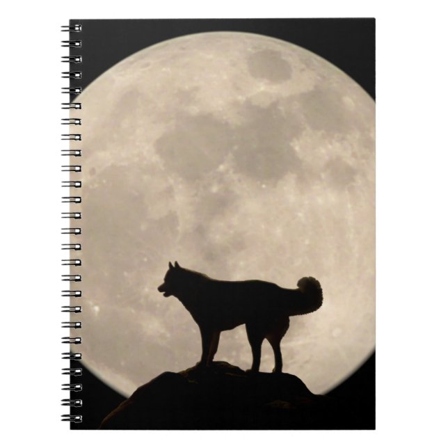 Wolf Dog Notebook Siberian Husky Journal Book (Front)