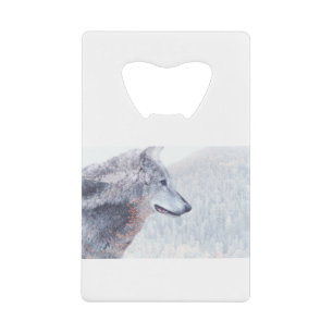 Wolf double exposure