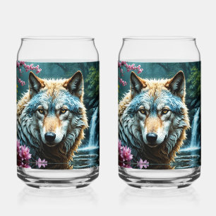 Wolf down by the River  Can Glass