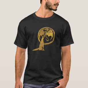 Wolf & Dragon gold men black t-shirt