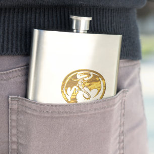Wolf & Dragon Gold stainless steel flask