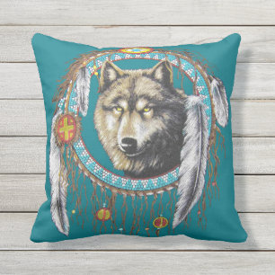 Wolf Dreamcatcher Cushion