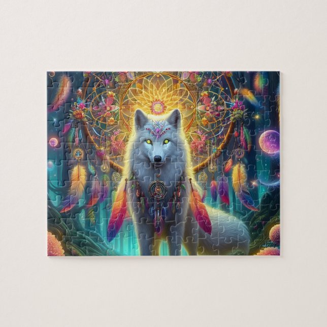 Wolf Dreamcatcher Jigsaw Puzzle (Horizontal)
