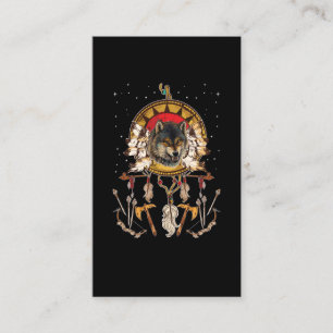 Wolf Dreamcatcher Native American Animal Business Card