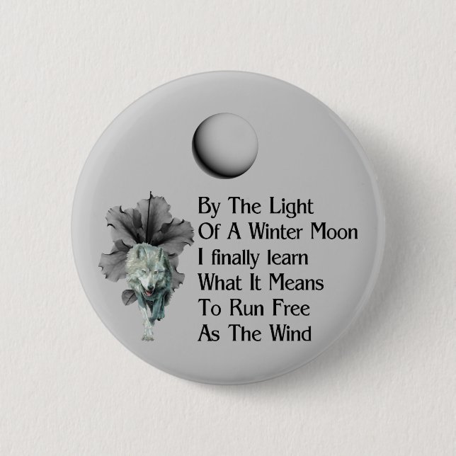 Wolf Dreams 6 Cm Round Badge (Front)