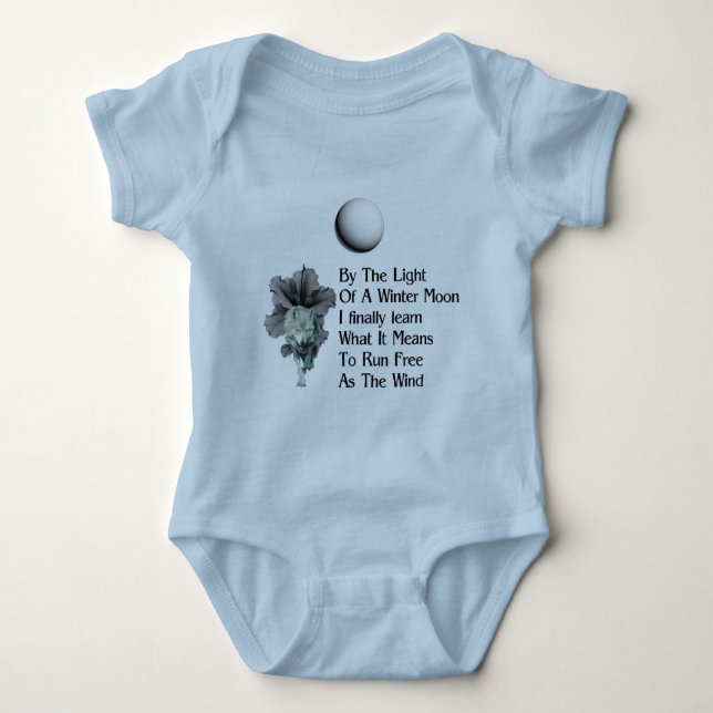 Wolf Dreams Baby Bodysuit (Front)
