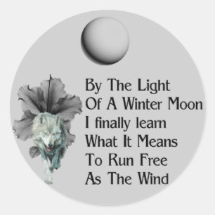 Wolf Dreams Classic Round Sticker