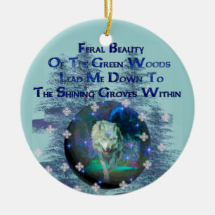 Wolf Dreams Gifts Ceramic Tree Decoration