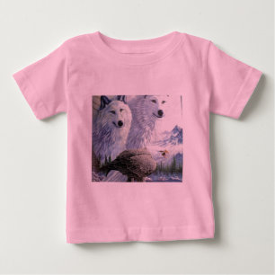 Wolf Eagle Animals Nature Park Office Business Art Baby T-Shirt