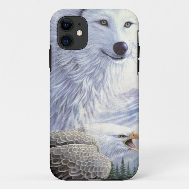 Wolf Eagle Animals Nature Park Office Business Art Case-Mate iPhone Case (Back)