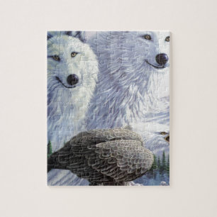 Wolf Eagle Animals Nature Park Office Business Art Jigsaw Puzzle