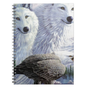Wolf Eagle Animals Nature Park Office Business Art Notebook