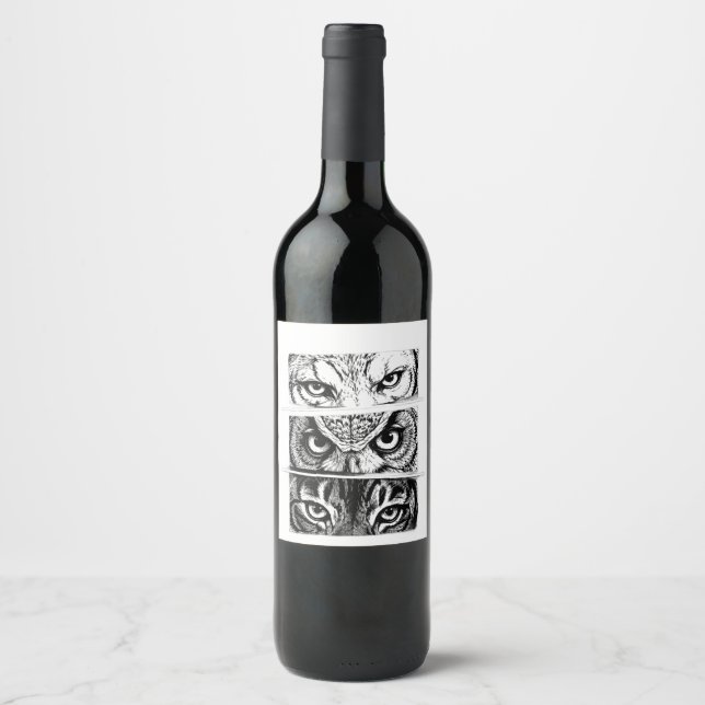 Wolf Eagle Tiger Trinity Wine Label (Front)