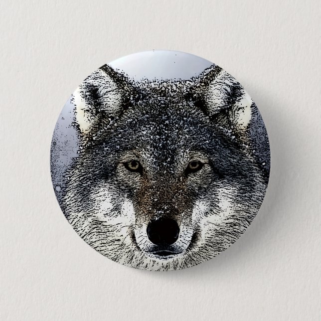 Wolf Eyes 6 Cm Round Badge (Front)