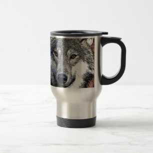 Wolf Eyes Artwork Travel Mug