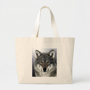 Wolf Eyes Large Tote Bag