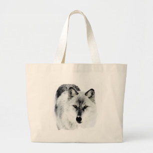 Wolf Eyes Large Tote Bag