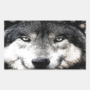 Wolf Eyes Rectangular Sticker