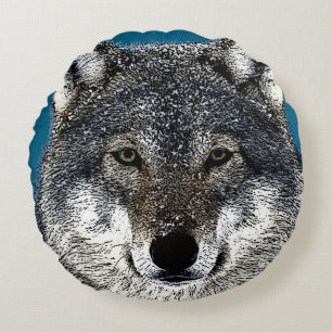 Wolf Eyes Round Cushion