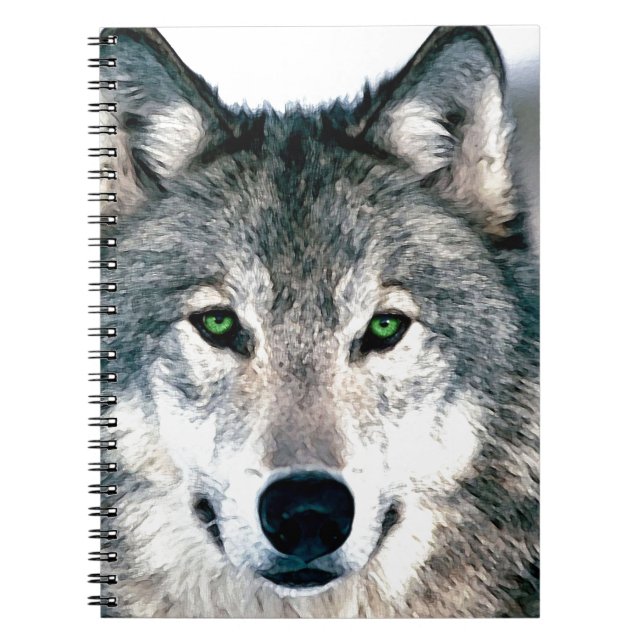 Wolf Eyes wild nature animal Print Notebook (Front)