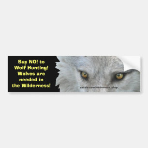 WOLF EYES Wildlife Conservation Bumper Sticker