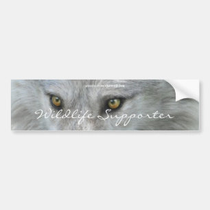 WOLF EYES Wildlife Supporter Bumper sticker