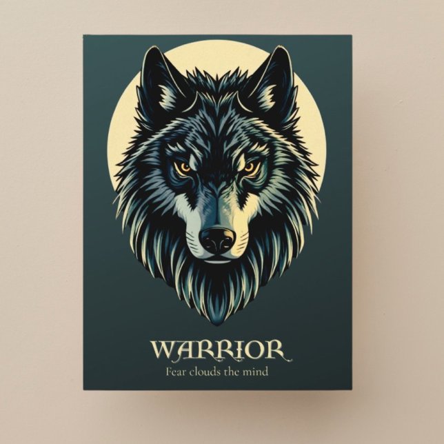 Wolf face fenrir tribal warrior no fear fenris postcard (Creator Uploaded)