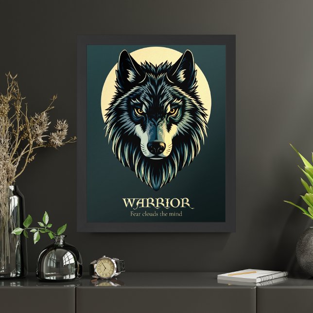 Wolf face fenrir tribal warrior no fear Poster (Creator Uploaded)