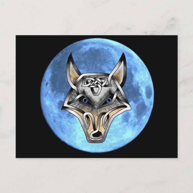 Wolf Face Postcard (Front)