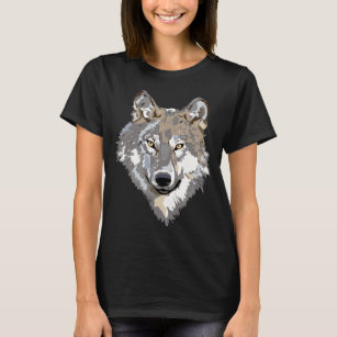 wolf face T-shirt