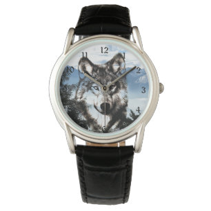 Wolf face watch
