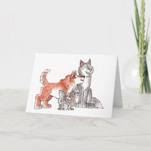 Wolf Family Greeting Card