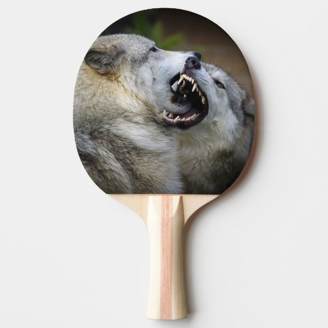 Wolf Fight Ping Pong Paddle (Front)