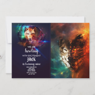 Wolf fire and ice invitation