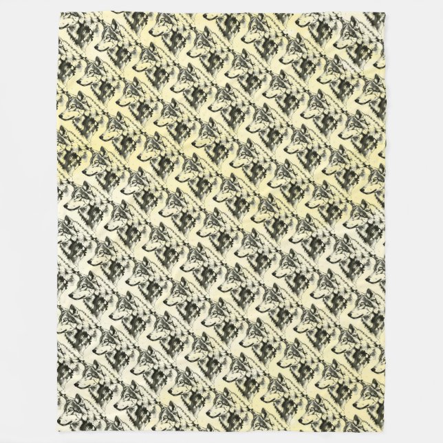 Wolf Fleece Blanket (Front)