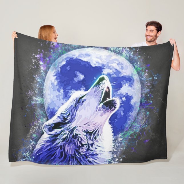 Wolf Fleece Blanket (In Situ)