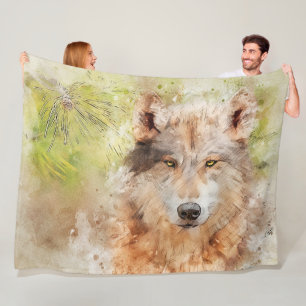 Wolf Fleece Blanket