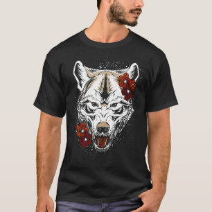 Wolf Flower Tatoo Vintage T-Shirt