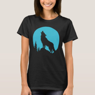 Wolf Forest Nature Outdoors Wildlife Silhouette T-Shirt