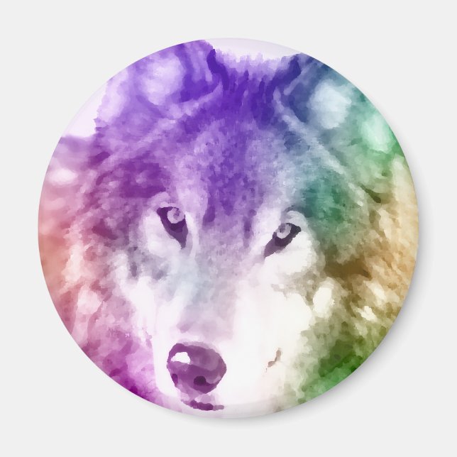 Wolf Gaze Art Magnet (Front)