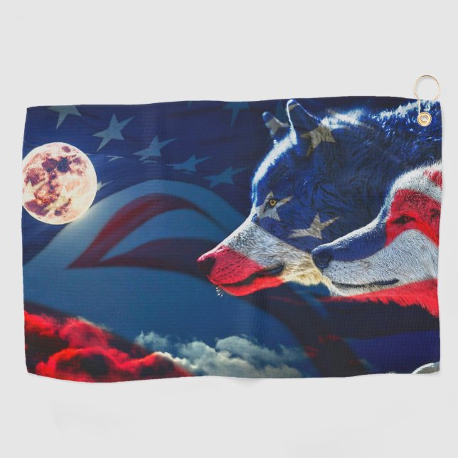 Wolf Golf Towel (Horizontal)