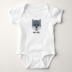 Wolf Graphic Infant One-piece Baby Bodysuit