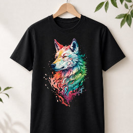 Wolf Graphic Streetwear Tee Bold & Colourful