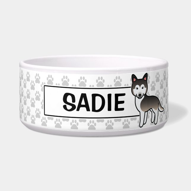 Wolf Grey Cartoon Siberian Husky (Front)