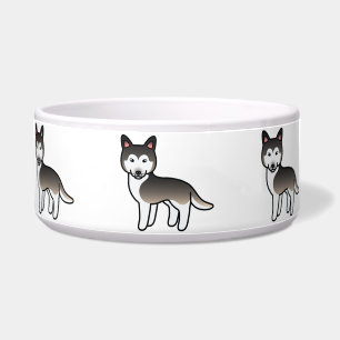 Wolf Grey Cartoon Siberian Husky Dog