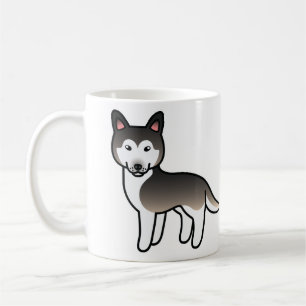 Wolf Grey Cartoon Siberian Husky Dog Coffee Mug