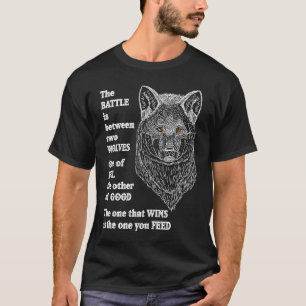 Wolf Grey North American Wolves White Line Brown E T-Shirt